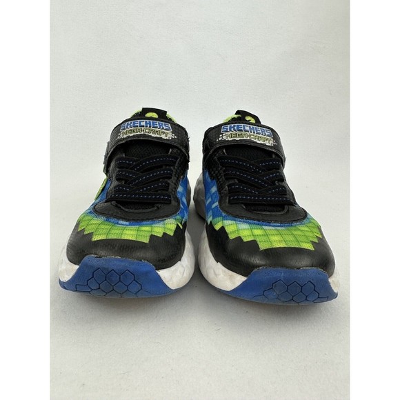 Skechers Mega Craft 2.0 Boys Size 1 Blue Green Casual Shoes Sneakers 402204L - Picture 3 of 8